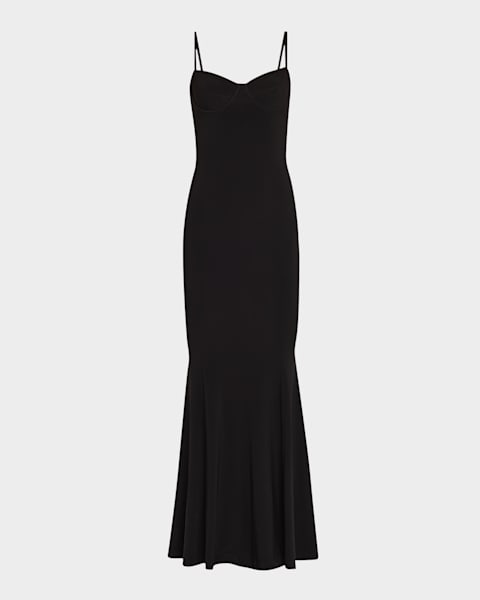 Norma Kamali Sleeveless Low Back Drape Gown | Neiman Marcus