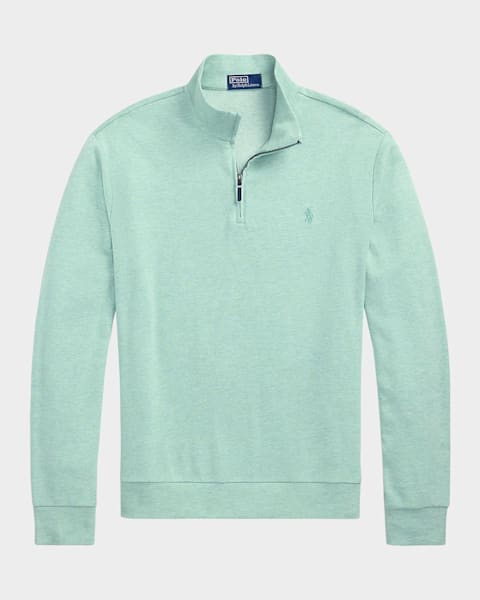 Polo Ralph Lauren Men's Combed Cotton Mock-Neck Quarter-Zip