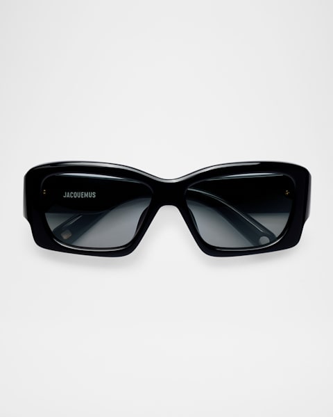 Jacquemus Les Lunettes Gala Acetate Oval Sunglasses | Neiman