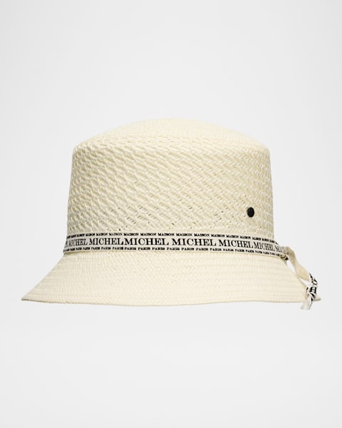 Maison Michel Virginie Straw Fedora Hat | Neiman Marcus