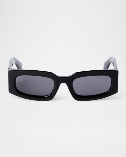 Off-White Men's Manchester Acetate Rectangle Sunglasses | Neiman
