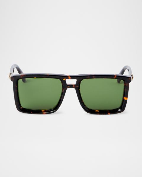 NEW OFF-White Jackson Havana Green Tortoise Shell Sunglasses 50mm Off-White Jackson Sunglasses 6055 Tortoise - eye-oo.com main image 4