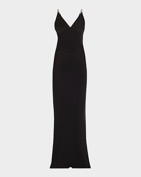 ワンピース LARDINI Cristian silk dress L'Agence Seridie Mid-Length Silk Slip Dress | Neiman Marcus
