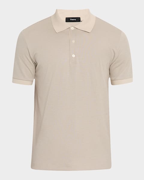 Theory｜SHORT-SLEEVED PIQUE/COLLAR (Cosmos Bron Polo Tee Theory Polo Bron Cosmos Men's Cotton Short-Sleeved Shirt