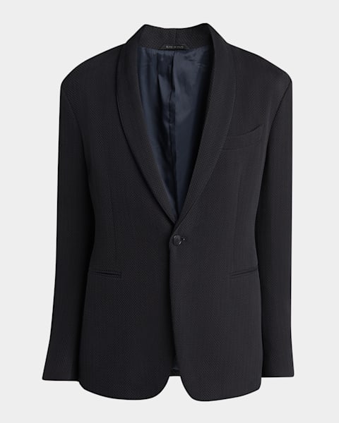 GIORGIO ARMANI モッズコート 黒 4105025M0003 GIORGIO ARMANI Velor Stripe Jacket Black 50 | PLAYFUL