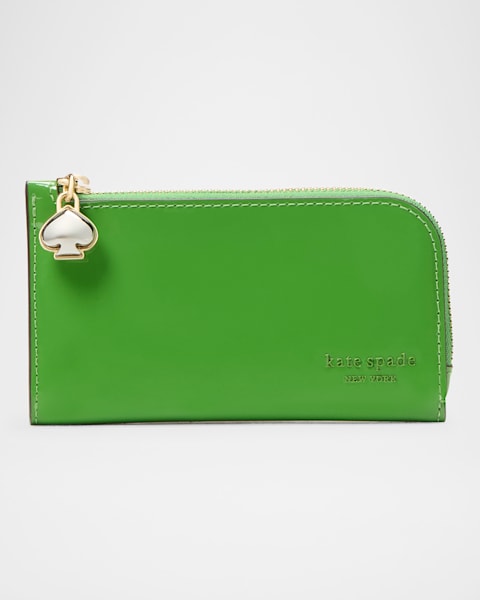 kate spade new york devin small spring pansies leather