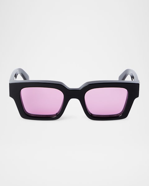Off-White Arthur Acetate Rectangle Sunglasses | Neiman Marcus