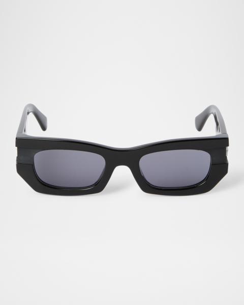 Off-White‎ Troy Arrow Grey Blue Rectangular Sunglasses Off-White Troy Arrow Rectangle Sunglasses | Neiman Marcus main image 4