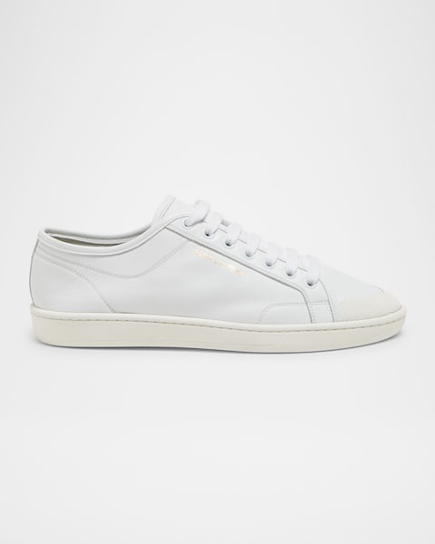 Saint Laurent SL61 Mixed Leather Low-Top Sneakers | Neiman