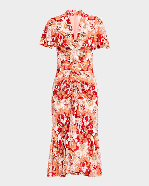 Mickie Cotton Floral Lace Mini Dress