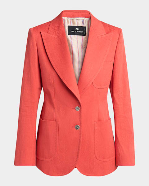 Etro Paisley Single-Breasted Blazer | Neiman Marcus