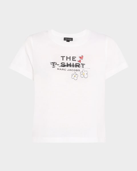 Tシャツ・カットソー Marc Jacobs White T-Shirt With Logo And Micro Crystals Marc Jacobs White T-shirt with logo and micro crystals