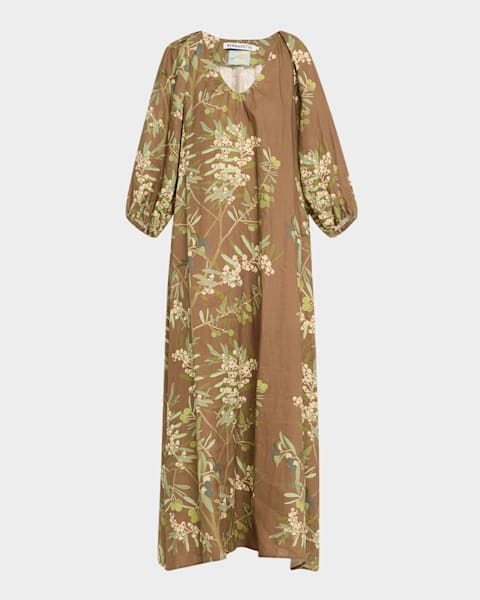 ワンピースその他 BERNADETTE Loose-fit Nathalie dress in nude Dress Nathalie Embroidered — BERNADETTE