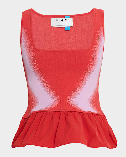 Versace Strawberry Garden Print Silk Knit Tank Top | Neiman