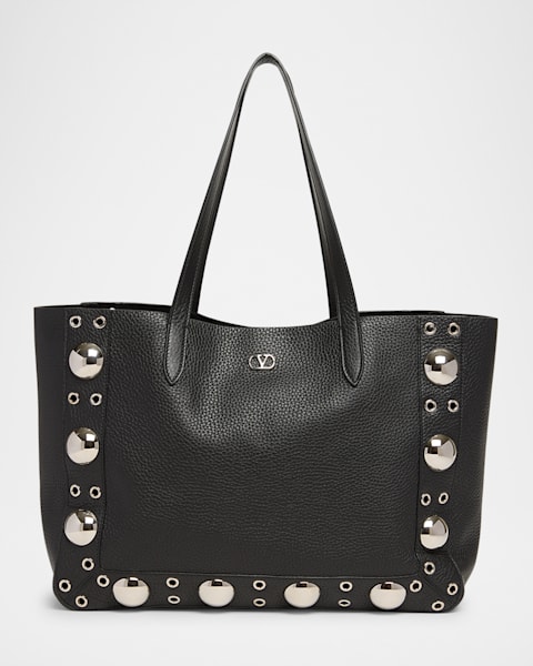 【VALENTINO】超特価セール★NELLCOTE スエード ラージ トート VALENTINO GARAVANI Nellcote スエード トートバッグ 装飾付き