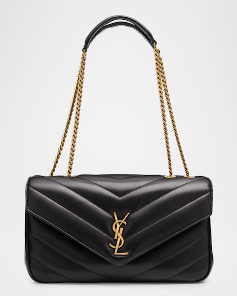 College Medium Flap YSL Shoulder Bag in Quilted Leather