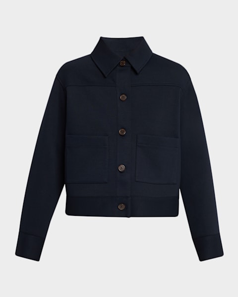 Loewe Leather Balloon Jacket with Zipper Detail | Neiman Marcus