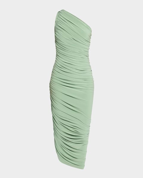 Shimmer One-Shoulder Flower Gown