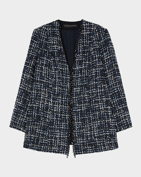 A.L.C. Calla Check Double-Breasted Jacket | Neiman Marcus