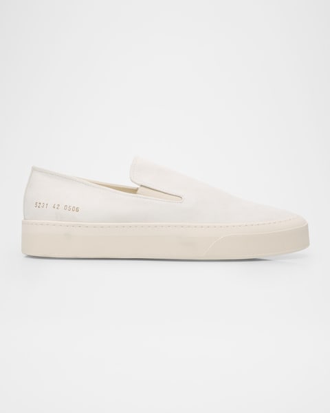 Moncler Men's Monclub Leather Slip-On Sneakers | Neiman Marcus