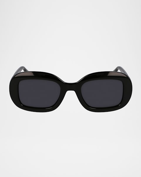Ferragamo Gancini Evolution Acetate & Metal Rectangle Sunglasses