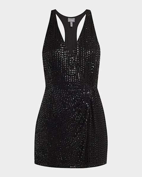 ワンピース AMIRI Woman Dress Black AMKNRS1008 BLACK AMIRI - Black mini dress with a scar AWKNRS1008 - shop with