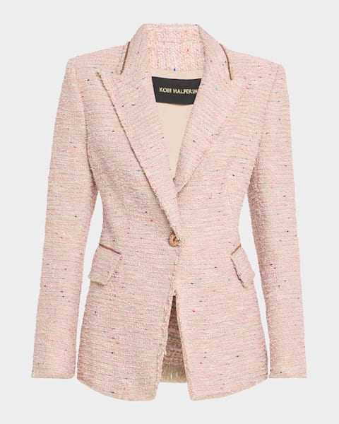 Balmain Spencer Sequined Tweed Jacket | Neiman Marcus