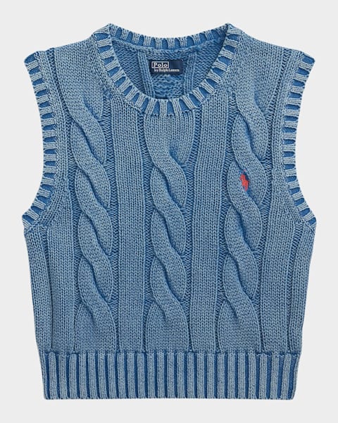 KAYLE / Wool Knit Vest Waist Warmer Set (mustard x light