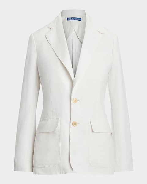 Polo Ralph Lauren Floral-Embroidered Linen Jacket | Neiman