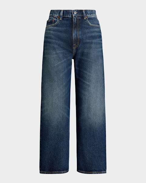 Ralph Lauren Women's Cropped Wide Leg Jeans Blue Size 12 main image 0