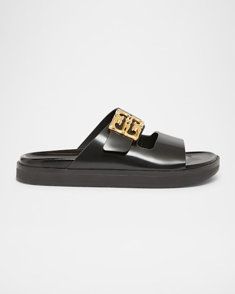 Marshmallow Rubber Wedge Slide Sandals
