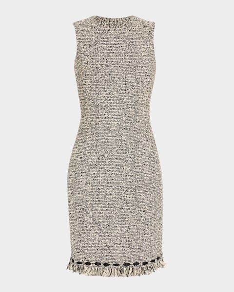FABIANA FILIPPI Sleeveless Sequin Tweed Mini Dress | Neiman