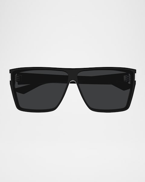 Saint Laurent 57mm Acetate Semi-Shield Sunglasses | Neiman Marcus