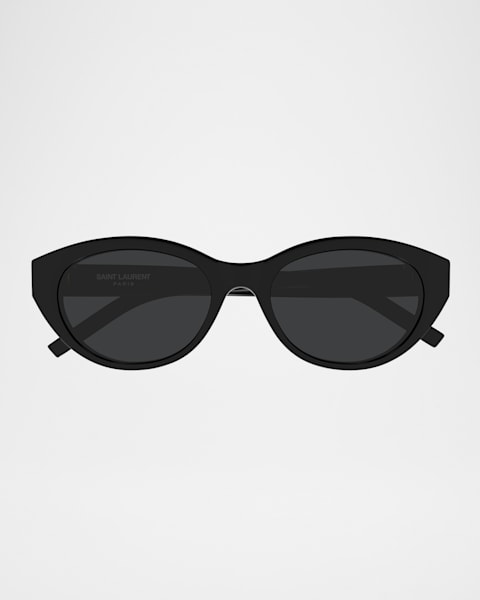 Saint Laurent YSL Acetate Oval Sunglasses | Neiman Marcus