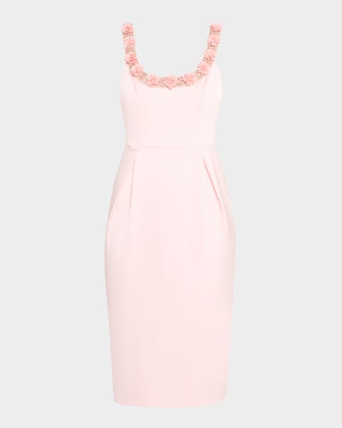 SIMKHAI Talita Drape-Front Midi Dress | Neiman Marcus