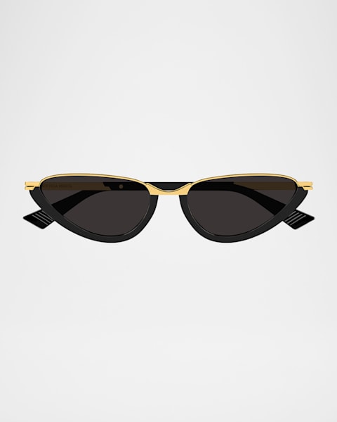 Bottega Veneta Geometric Acetate & Metal Alloy Aviator Sunglasses