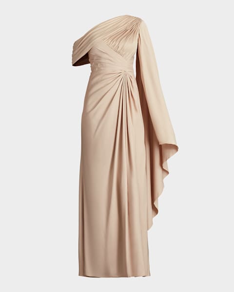 Tadashi Shoji Cap-Sleeve A-Line Floral Lace Gown | Neiman Marcus Tadashi Shoji Cap-Sleeve A-Line Floral Lace Gown | Neiman Marcus