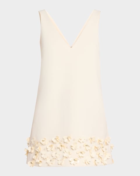 Bronx and Banco Jasmine Floral Applique Fit-&-Flare Mini Dress | Neiman  Marcus