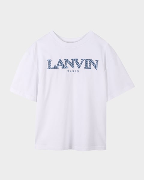 Boy's Logo-Embroidered T-Shirt, Size 4-6