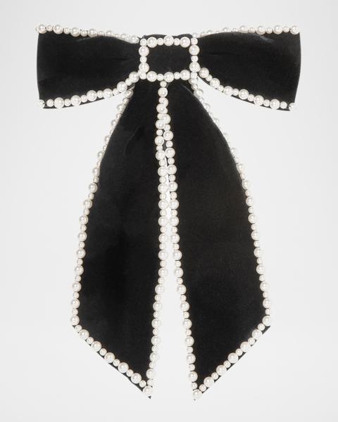 Jennifer Behr Presley Beaded Bow Barrette | Neiman Marcus display picture 3
