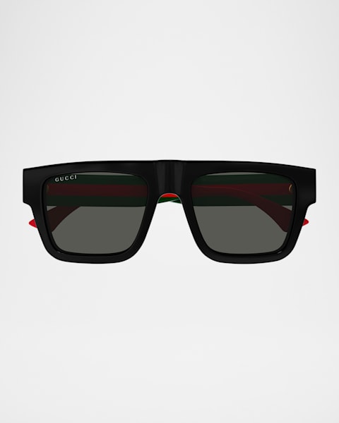 Gucci Men's Patterned Acetate Sunglasses | Neiman Marcus