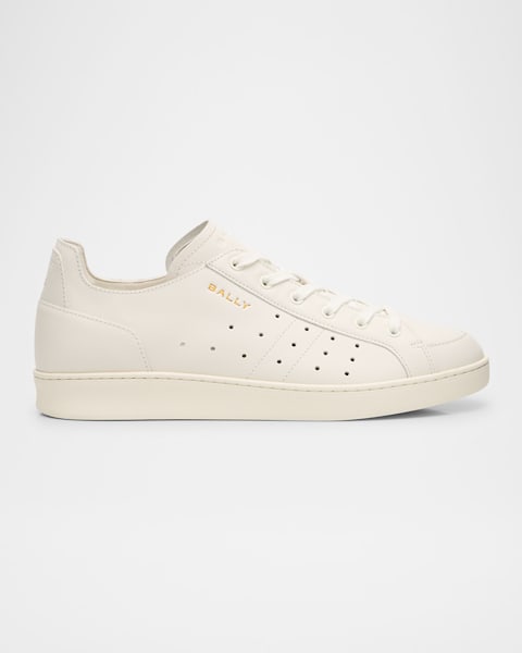 Men's Low-Top Leather Tennis Sneakers