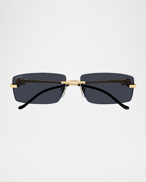 Rimless Metal Butterfly Sunglasses 