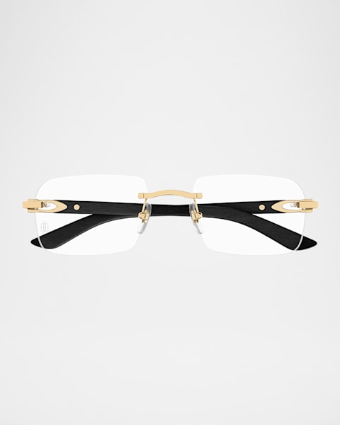 Men's Blue Block Rectangle Acetate Optical Frames