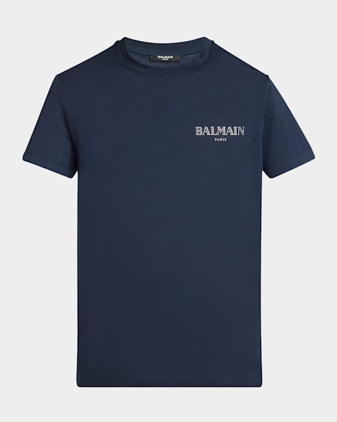 Balmain Men's Metallic Vintage Logo T-Shirt | Neiman Marcus