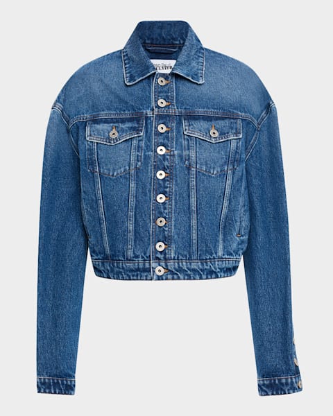 【関税&送料込】Isabel Marant Pimia Denim And Faux Fur Jacke ISABEL MARANT Black Pimia jacket in denim and faux fur