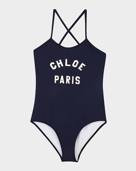 Girl's Exclusive Beach Club 1Pc Gradient Swimsuit, Size 5-14
