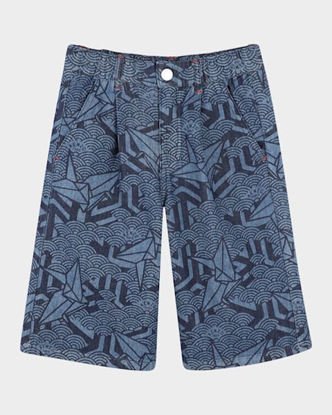 Boy's Medusa Stamp Fleece Shorts, Size 2-5
