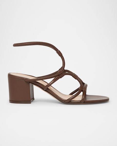 Gianvito Rossi Metallic Strappy Caged Slingback Sandals Gianvito Rossi Metallic Strappy Caged Slingback Sandals