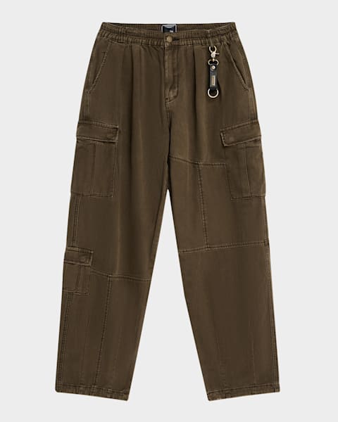 Givenchy Men's Denim Wide-Leg Cargo Pants | Neiman Marcus